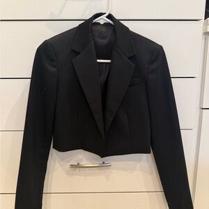 Theory Black Cropped Blazer Size 00